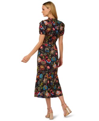 Women's Short-Sleeve Midi Dress
