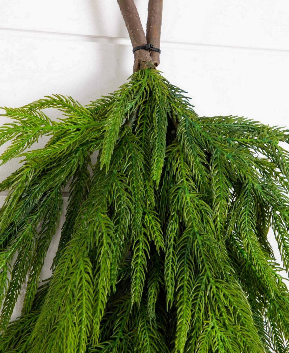 Nearly Natural 3" Artificial Touch Norfolk Island Pine Teardrop With Natural Look In Green