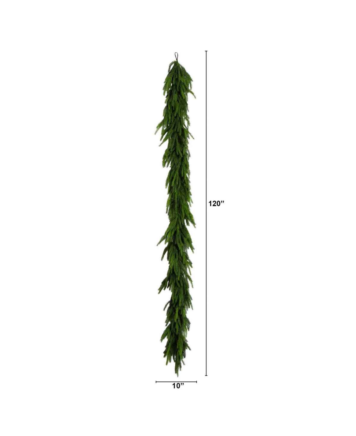 Nearly Natural 10" Artificial Touch Norfolk Island Pine Garland With Natural Look In Green