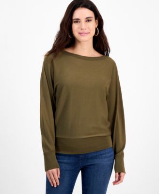Petite Lightweight Boat-Neck Sweater, Macy's Exclusive