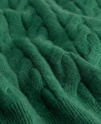 Men's Regular-Fit Cable-Knit 100% Cashmere Sweater Polo Shirt, Macy's Exclusive  