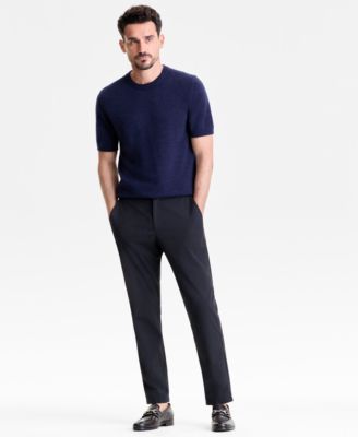 Club Room - Men's Regular-Fit Textured Cashmere Sweater T-Shirt