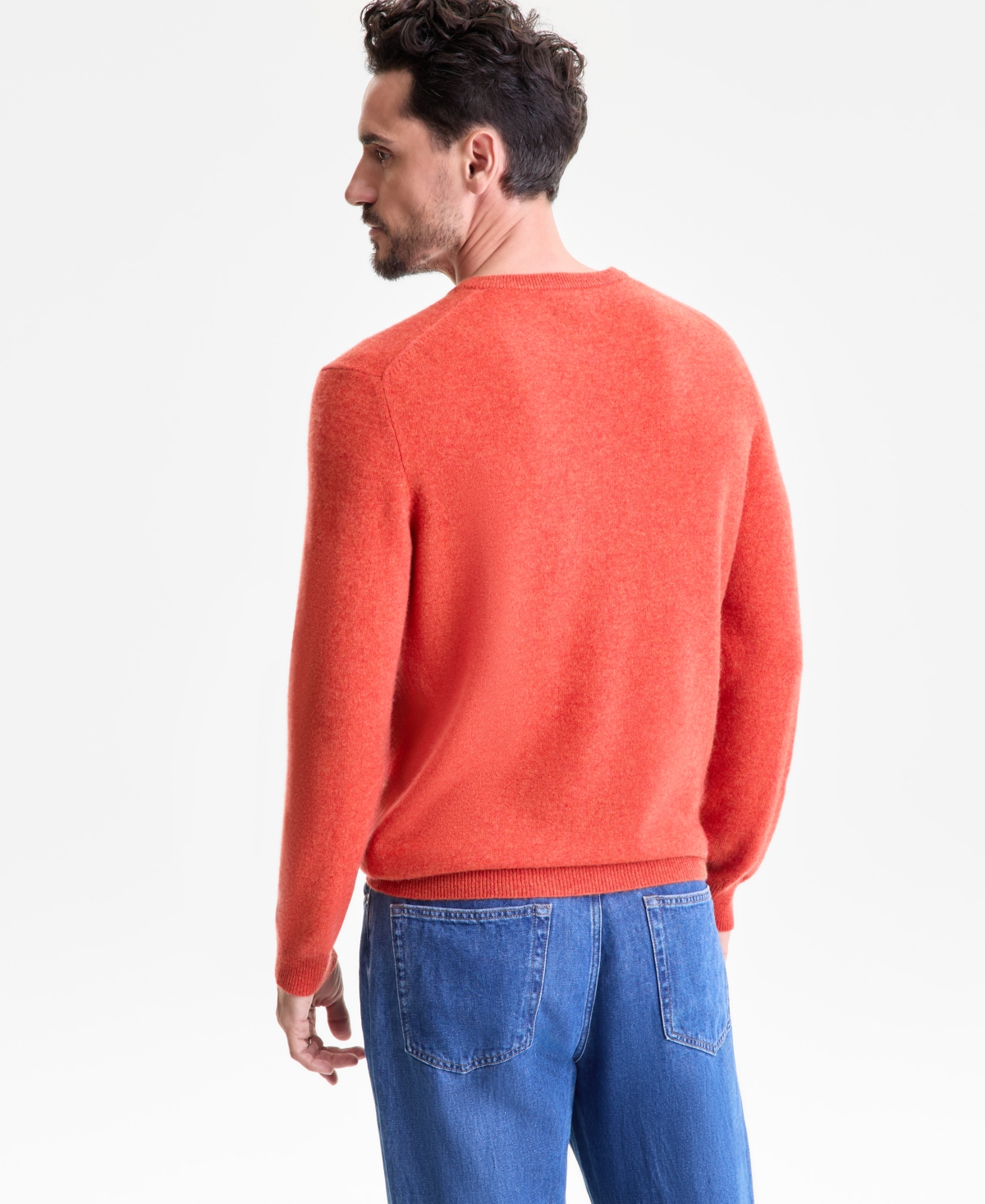 Club Room Men's Crewneck 100% Cashmere Sweater, Macy's Exclusive In Red