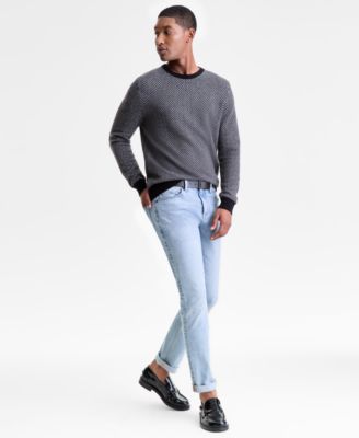Men's Regular-Fit Herringbone 100% Cashmere Sweater, Macy's Exclusive