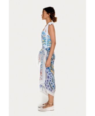 Women's Beach Sarong Wrap - Blue Garden
