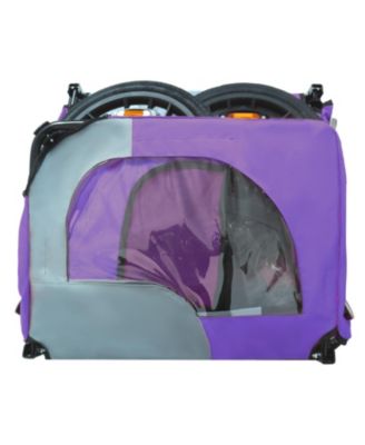Heavy Duty Pet Bike Trailer - All-Terrain Wheels - Purple