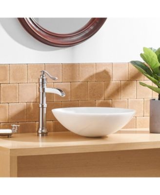 Waterfall Single Hole Single-Handle Vessel Bathroom Faucet With Supply Line in Oil Rubbed Bronze