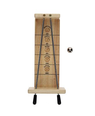 Mini Shoot The Moon - a Classic 1940's Nostalgia Game - Solid Natural Wood - 9 inch travel version