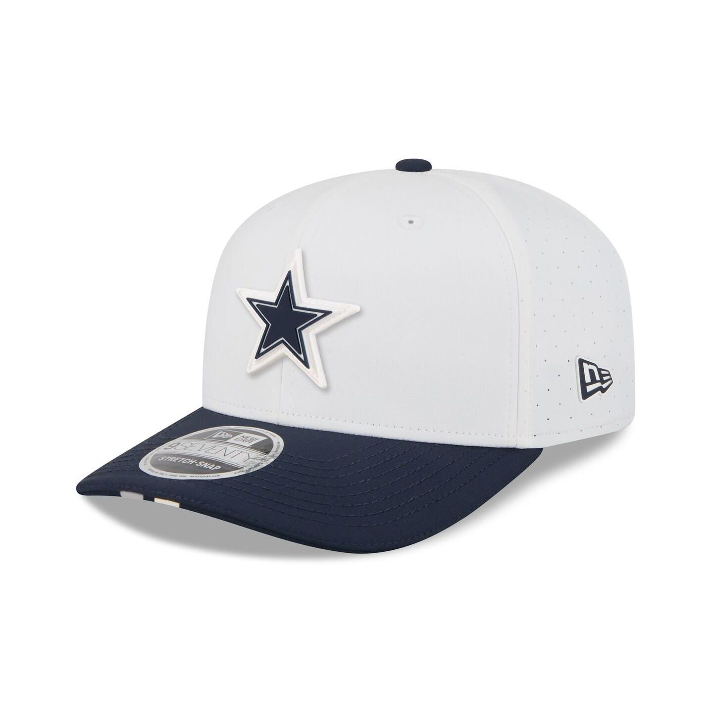 Мужская кепка New Era White/Navy Dallas Cowboys 2025 NFL Training Camp 9SEVENTY Adjustable Hat — фото 1
