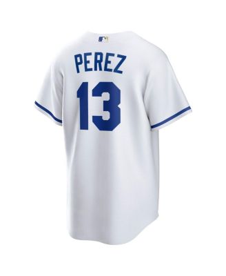 Men's Salvador Perez White Kansas City Royals Home Replica Player Jersey