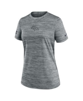 Women's Gray Denver Broncos Sideline Velocity Performance T-Shirt