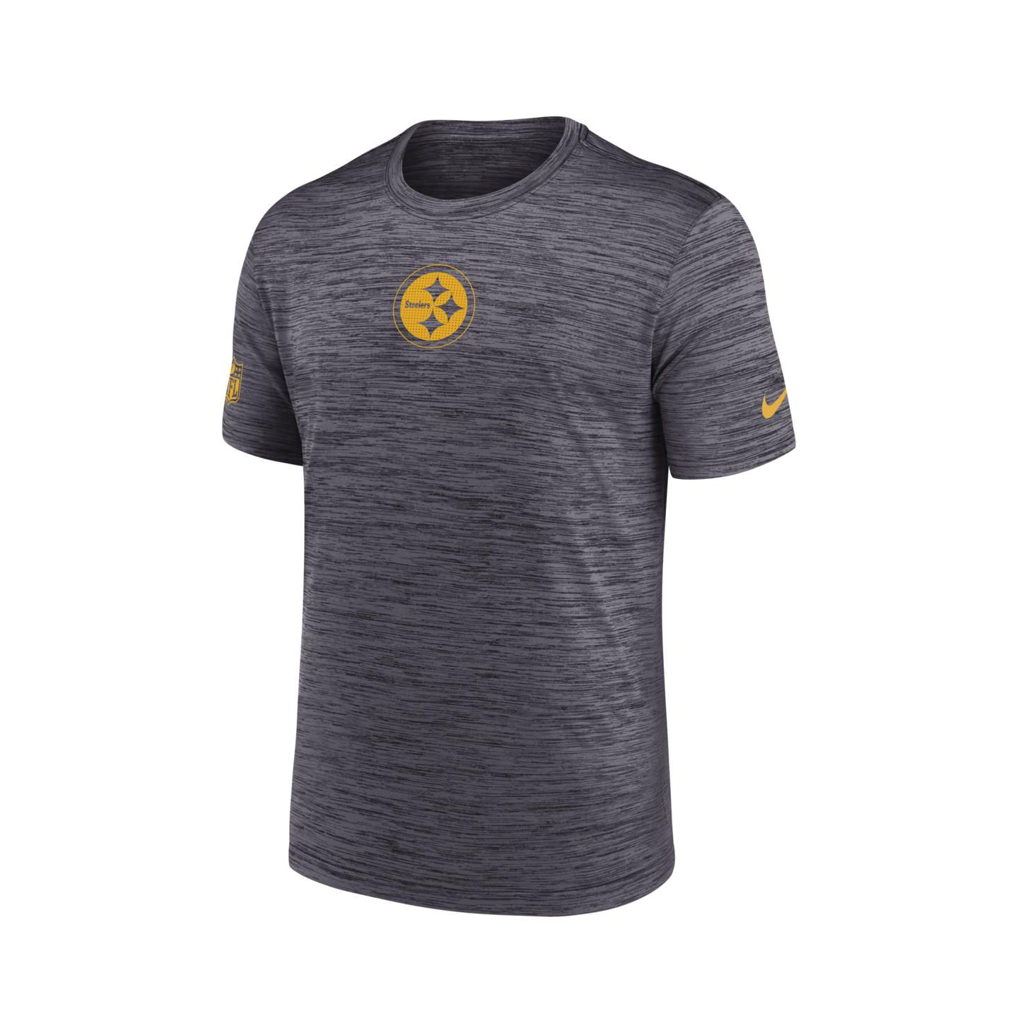 Мужская футболка Nike Black Pittsburgh Steelers Big & Tall Sideline Velocity Performance — фото 3