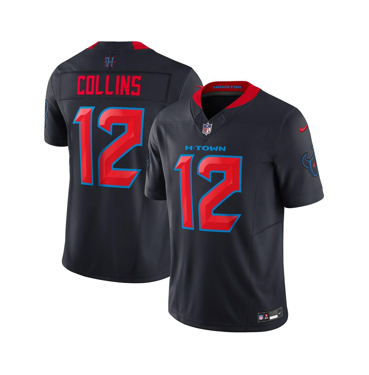 Мужской топ Nike Nico Collins Navy Houston Texans Alternate 2 Vapor F.U.S.E. Limited Jersey — фото 1