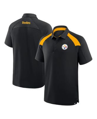 Fanatics - Men's&nbsp;Black Pittsburgh Steelers Back Around Raglan Polo Shirt