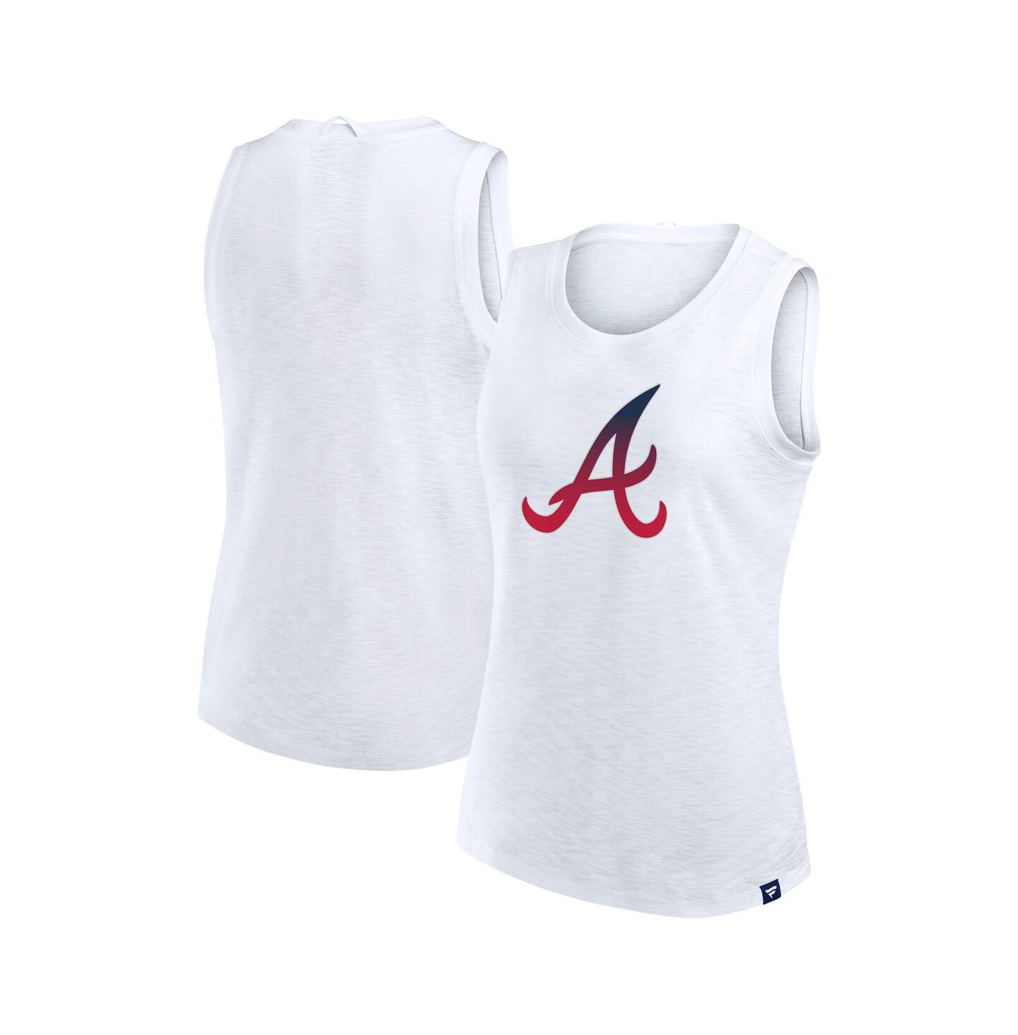Женский топ Fanatics White Atlanta Braves Activate Slub — фото 1