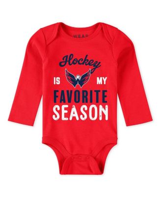 Baby Boys and Girls 3-Piece Washington Capitals Turn Me Around Bodysuits and Pants Set