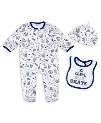 WEAR by Erin Andrews - Baby Boys and Girls Tampa Bay Lightning Sleep and Play Sleeper with Bib Set