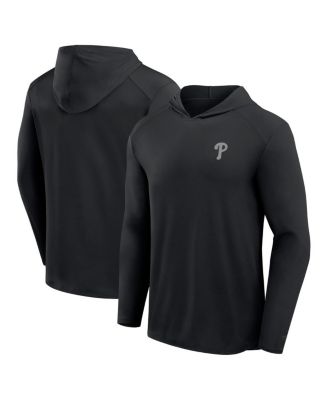 Fanatics - Men's&nbsp;Black Philadelphia Phillies Front Office Power Mono Long Sleeve Hoodie T-Shirt