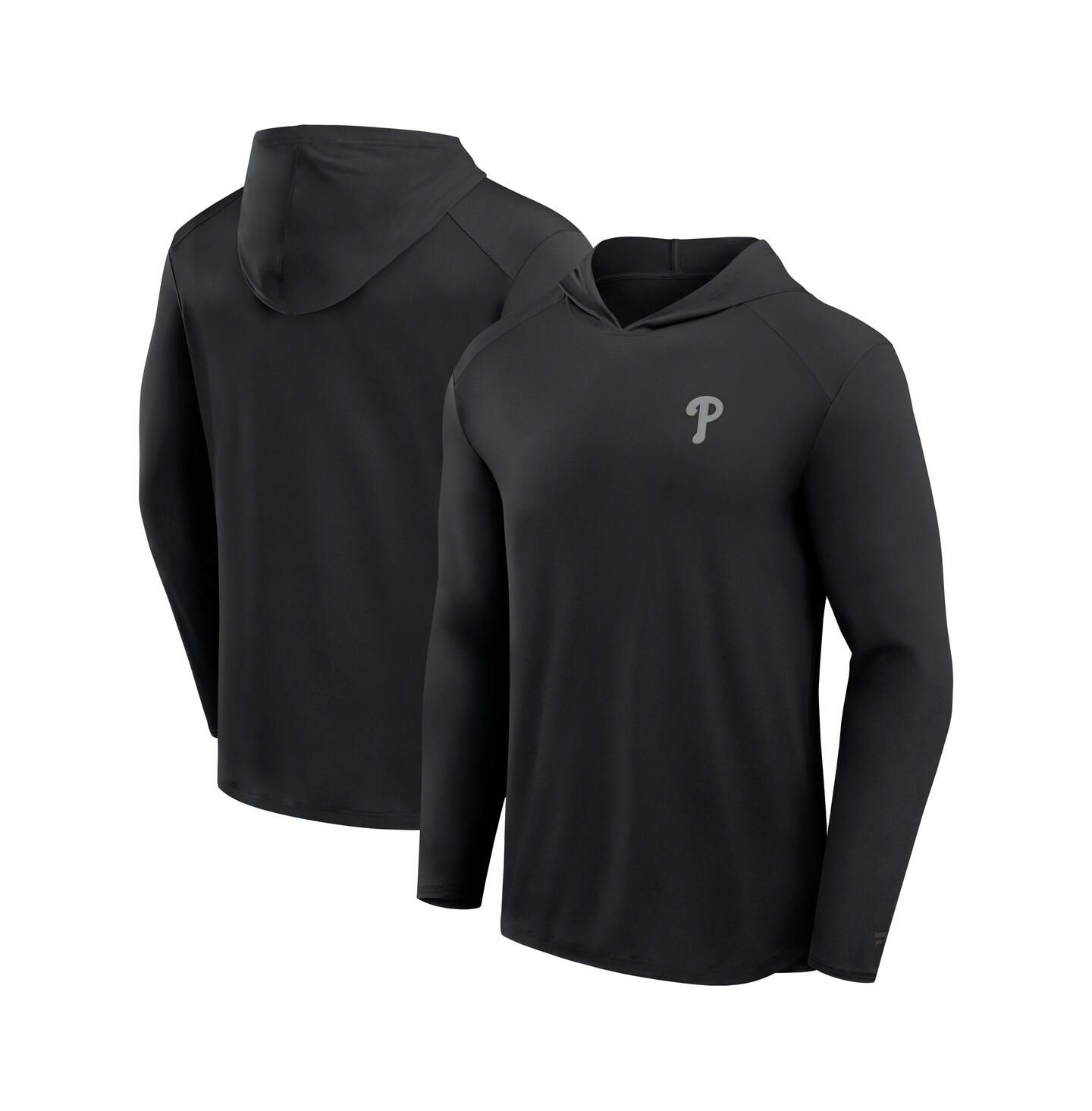 Мужское худи Fanatics Black Philadelphia Phillies Front Office Power Mono Long Sleeve T-Shirt — фото 1
