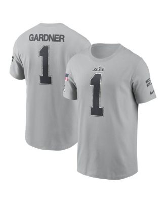 Nike - Men's Ahmad Sauce Gardner Gray New York Jets 2024 Salute To Service Name Number T-Shirt