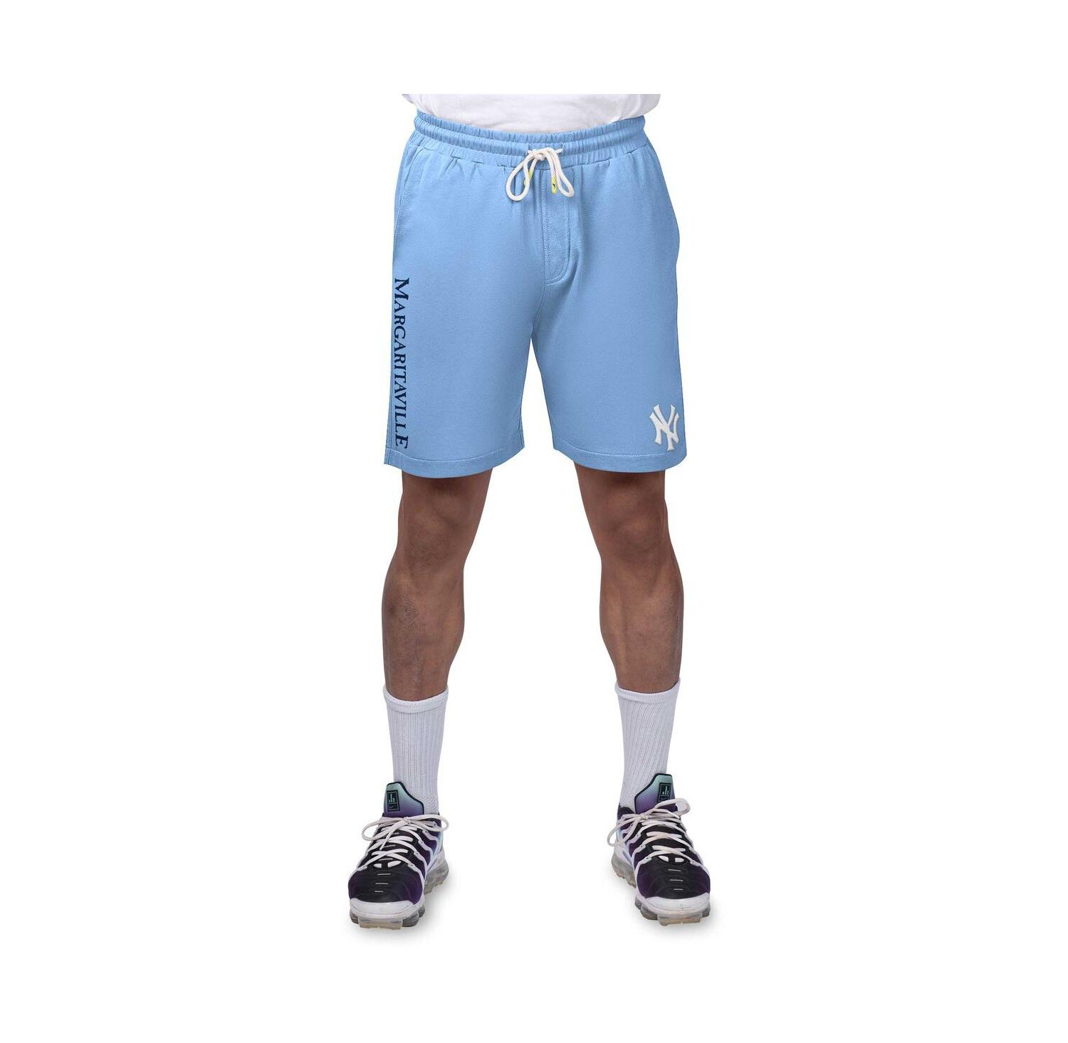 Men's Light Blue New York Yankees Peached French Terry Shorts