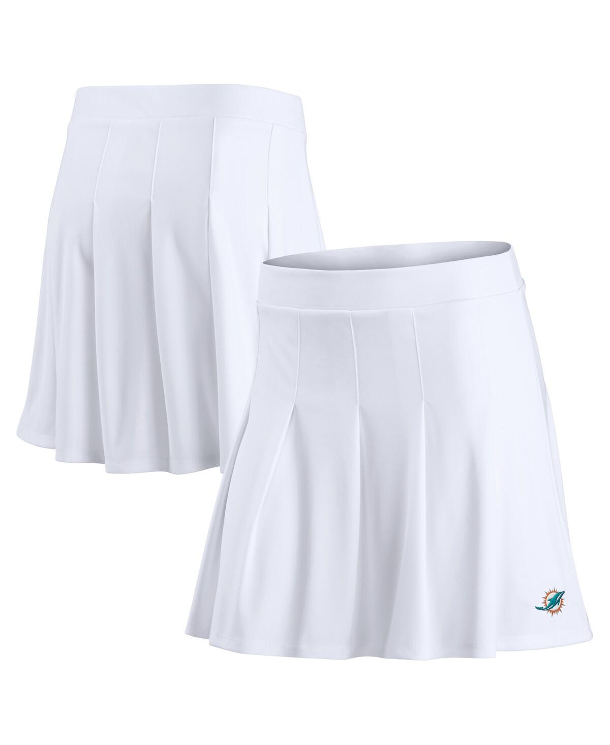 Women's White Miami Dolphins Primary Logo Tennis Skort - White