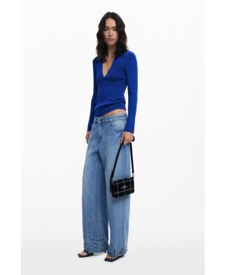 Women's Large convertible checkered wallet