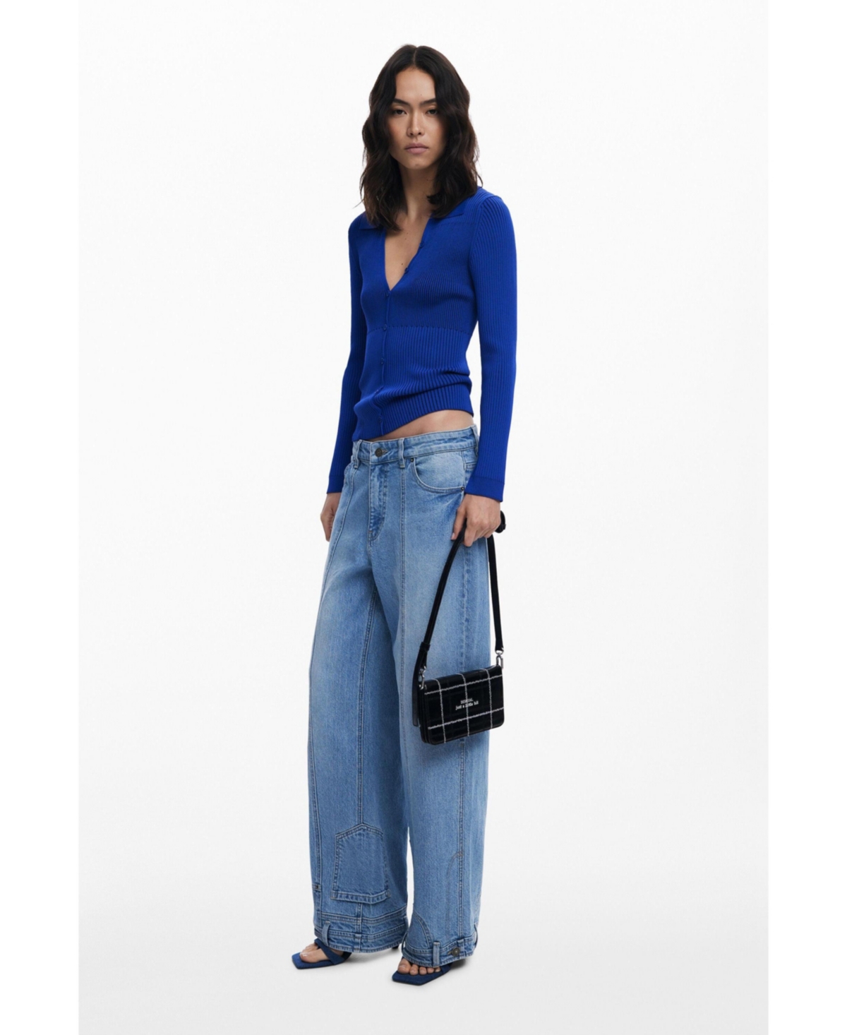 Desigual Women's Large convertible checkered wallet