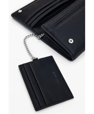 Women's Medium embroidered faux leather wallet