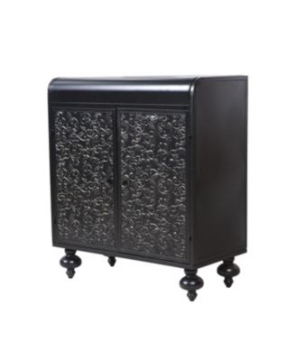 Wood Art Accent with 2 Doors Cabinet