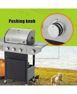 3-Burner Propane Gas Grill with Side Burner