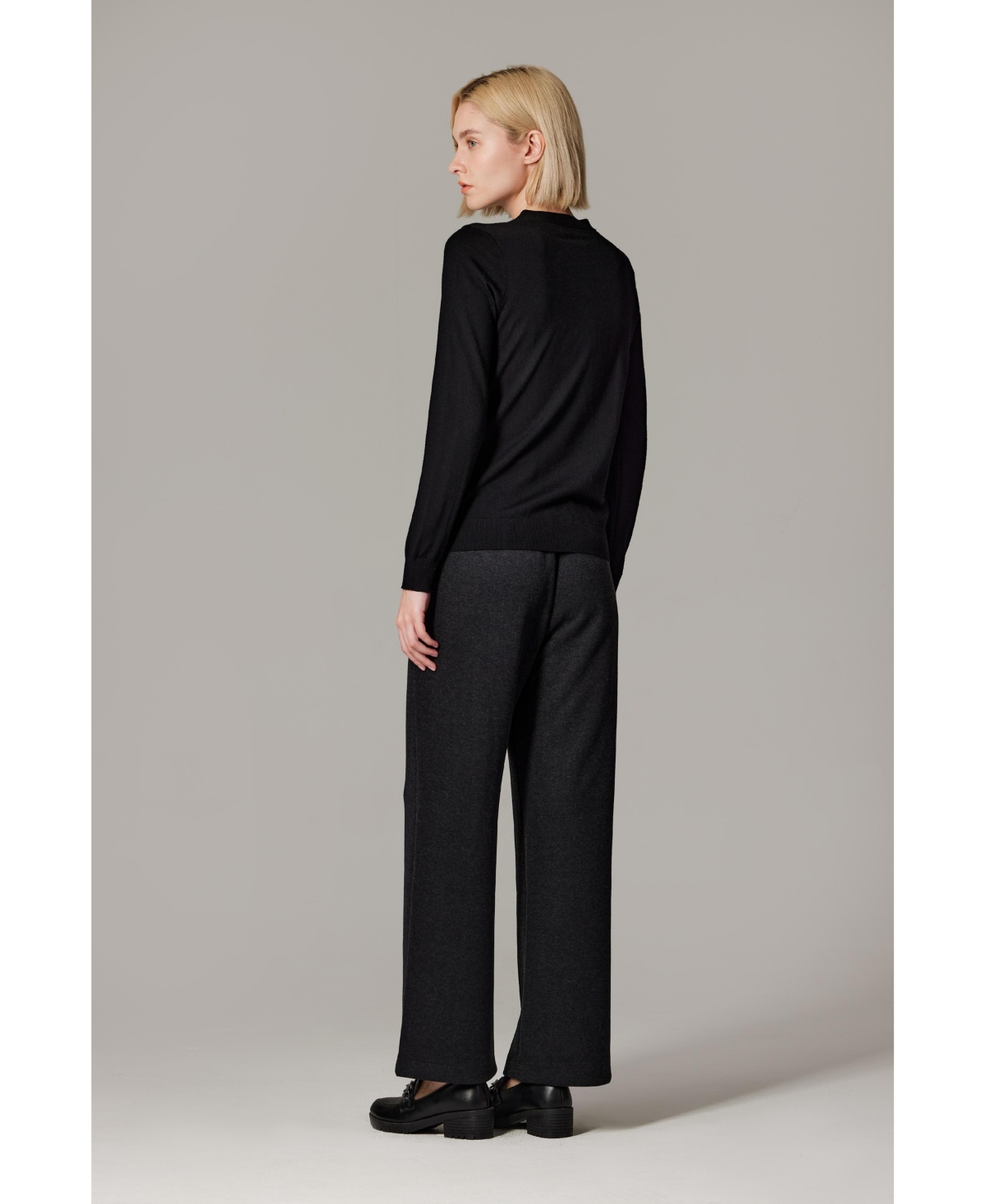 Jennie Liu Women's 100% Merino Wool Light Weight Cardigan | Ultra Soft Fine-gauge Sweaters Machine Washable