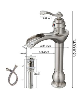 Waterfall Single Hole Single-Handle Vessel Bathroom Faucet in oil rubbed bronze