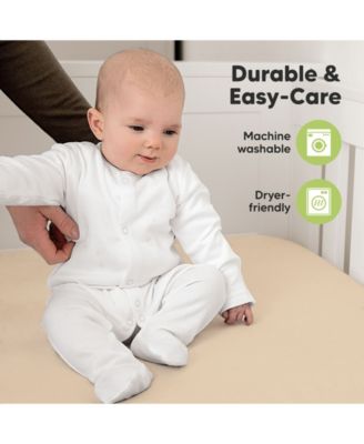 2pk Soothe Fitted Crib Sheets Neutral, Baby Crib Sheets, Fits Standard Nursery Baby Mattress