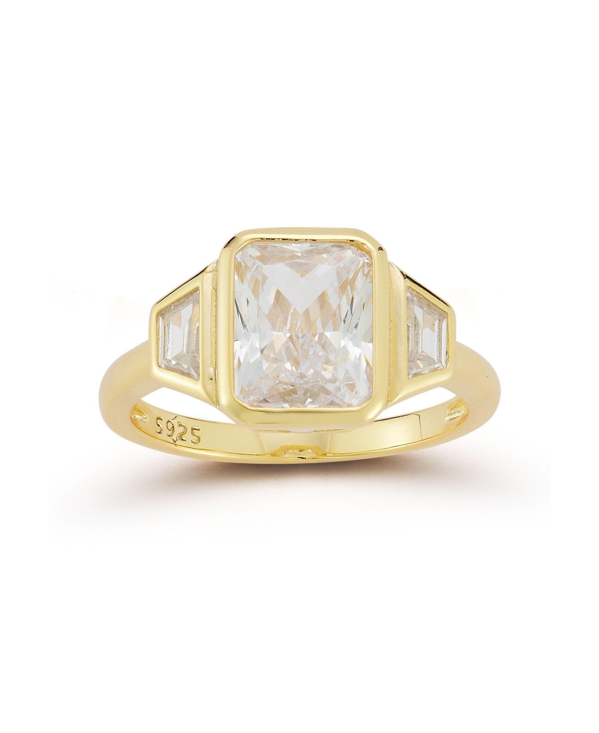 14K Gold Plated Sterling Silver Cocktail Ring - Gold