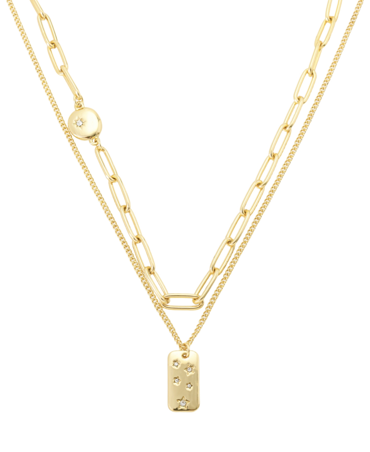 Celestial Star Double Layer Necklace - Gold