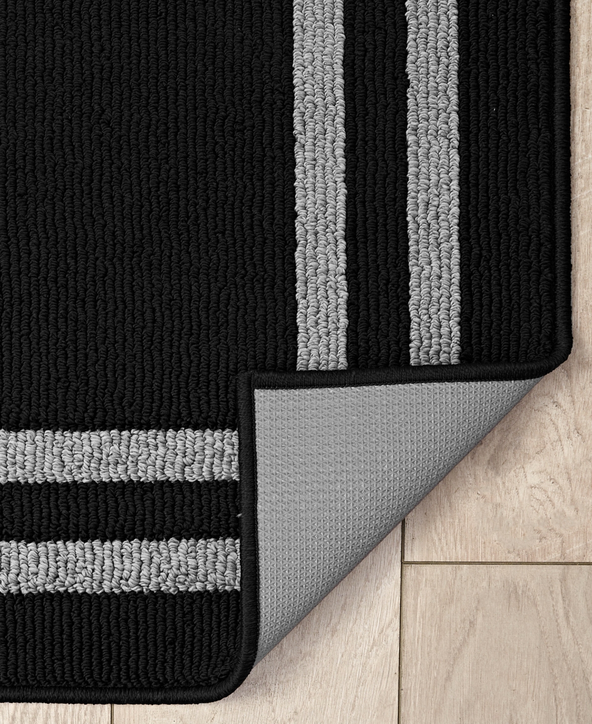 Jean Pierre Double Line Border Tufted - Machine Washable Runner Rug