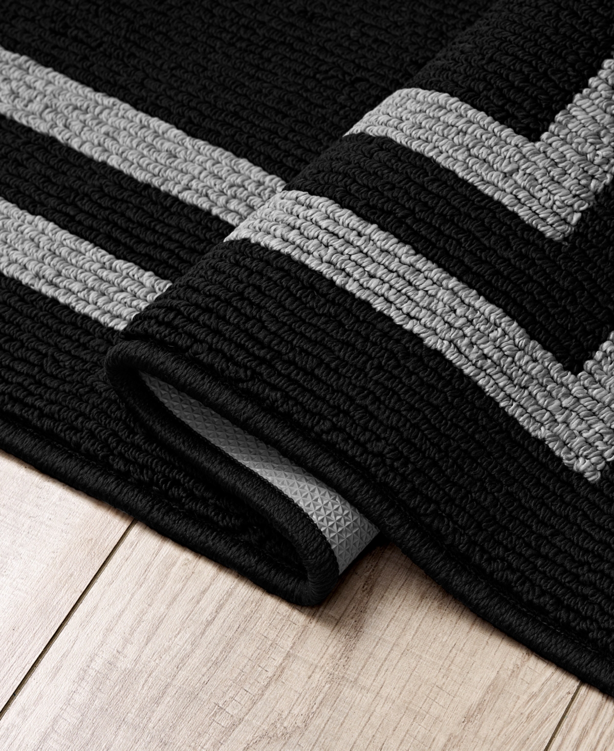 Jean Pierre Double Line Border Tufted - Machine Washable Runner Rug