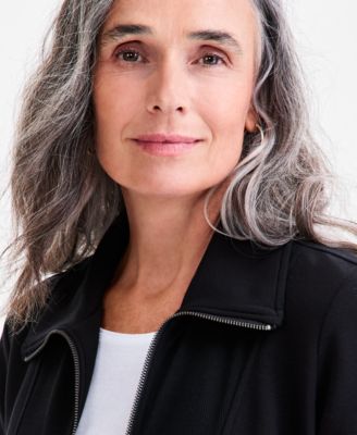 Luxsoft Fleece Front-Zip Drawstring-Waist Jacket, Macy's Exclusive