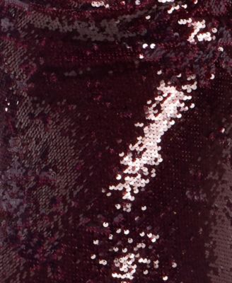 Juniors' Sequined Mesh Midi Dress