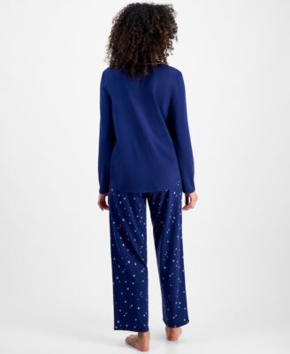 Women's Long-Sleeve Jersey Pajama Set