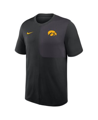 Men's Black Iowa Hawkeyes 2025 Sideline UV Performance Coach T-Shirt