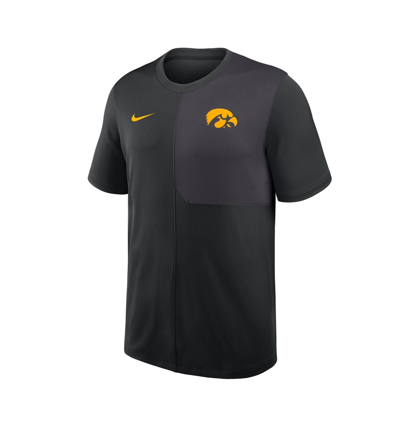 Мужская футболка Nike Black Iowa Hawkeyes 2025 Sideline UV Performance Coach — фото 3