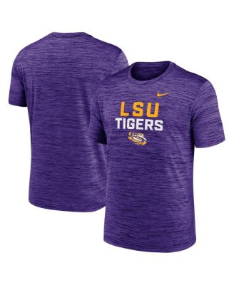 Nike - Men's Purple LSU Tigers Campus Center Stack Velocity Performance T-Shirt