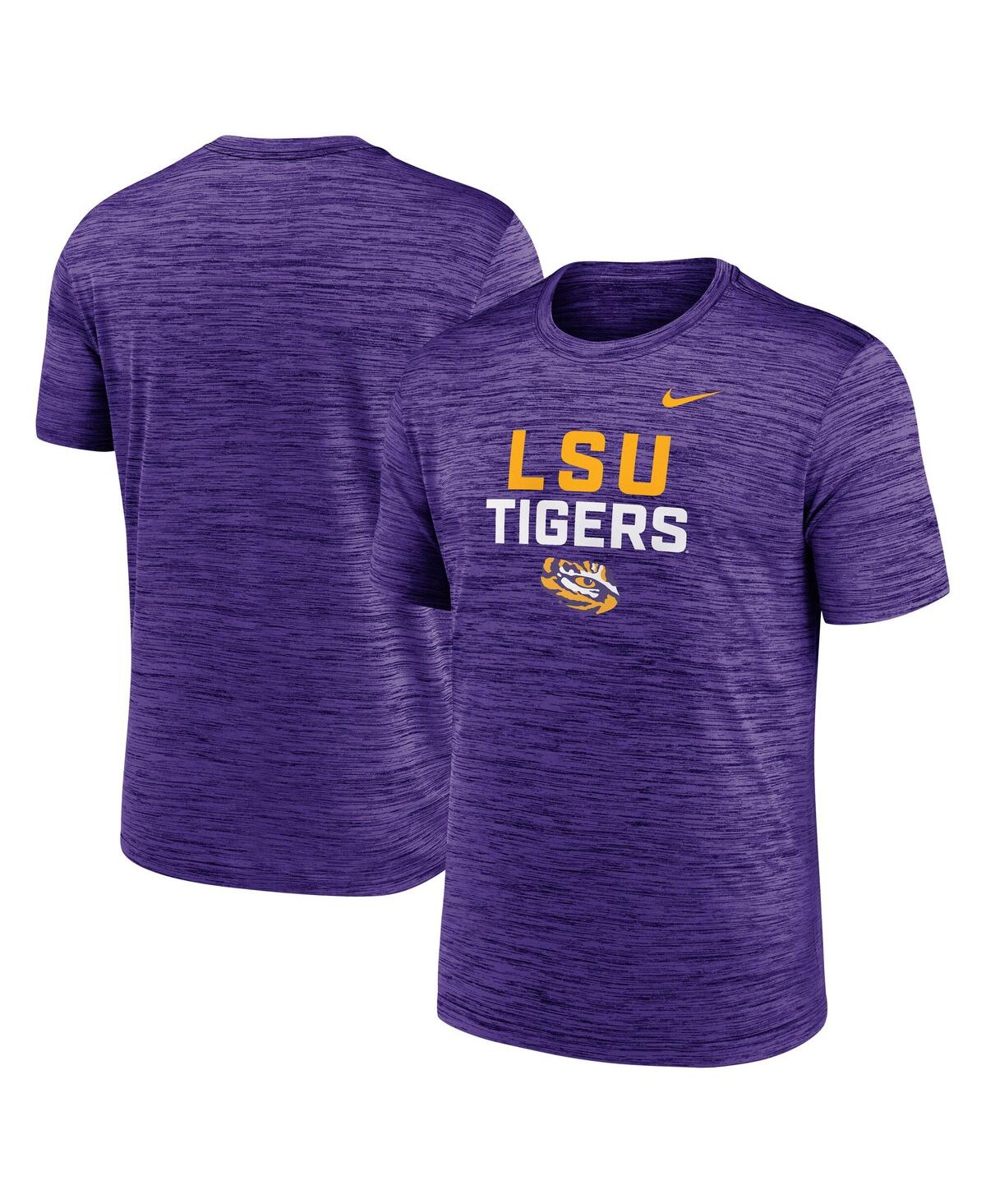 Nike Lsu Campus Center Stack Velocity  Men's Dri-fit College T-shirt In Purple
