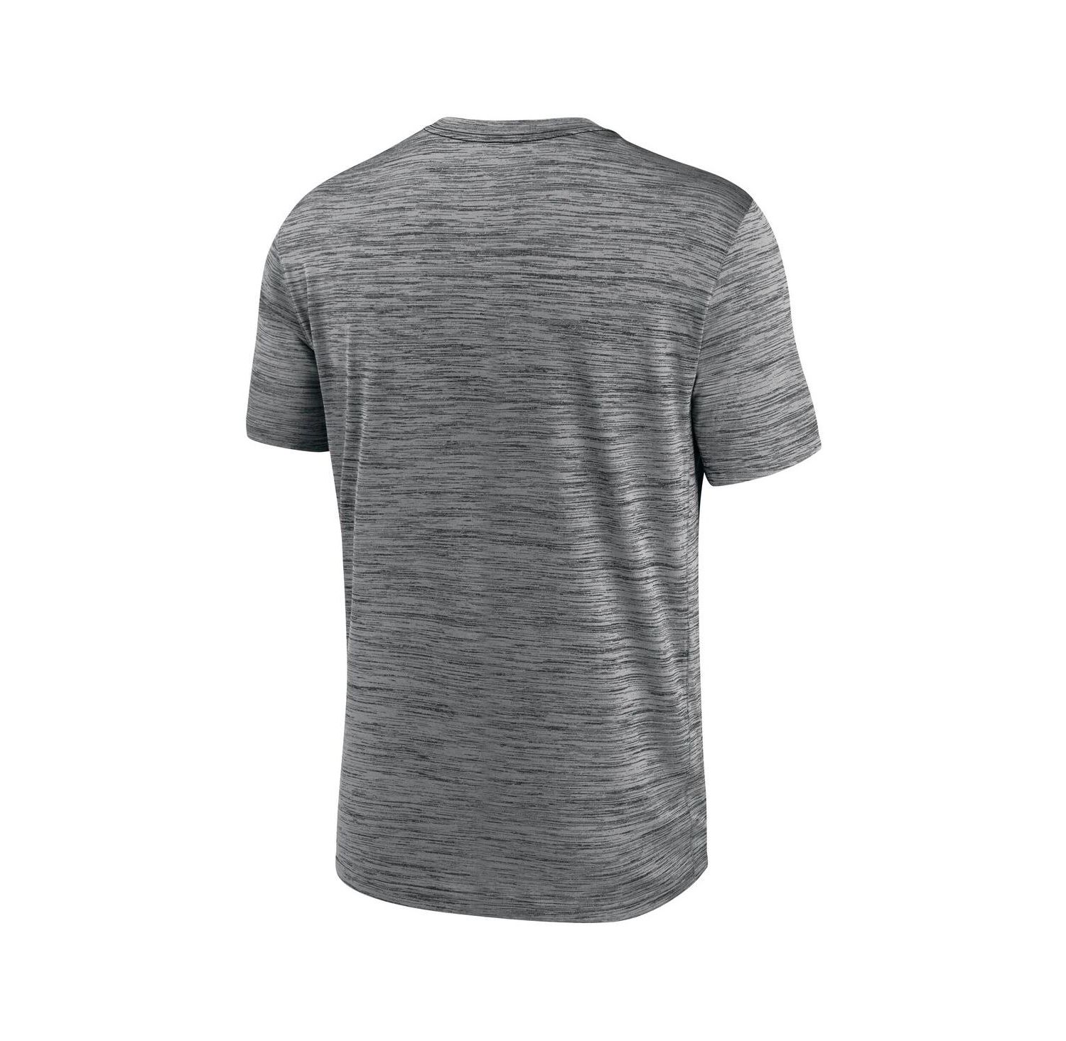 Men's Anthracite Texas Longhorns Campus Center Stack Velocity Performance T-Shirt
