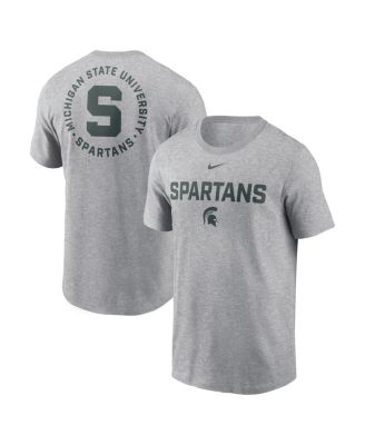Nike - Men's Heather Gray Michigan State Spartans Campus 2-Hit T-Shirt
