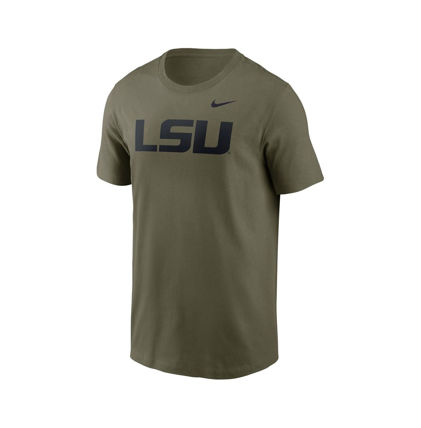 Мужская футболка Nike Olive LSU Tigers Primetime Logo Performance — фото 3