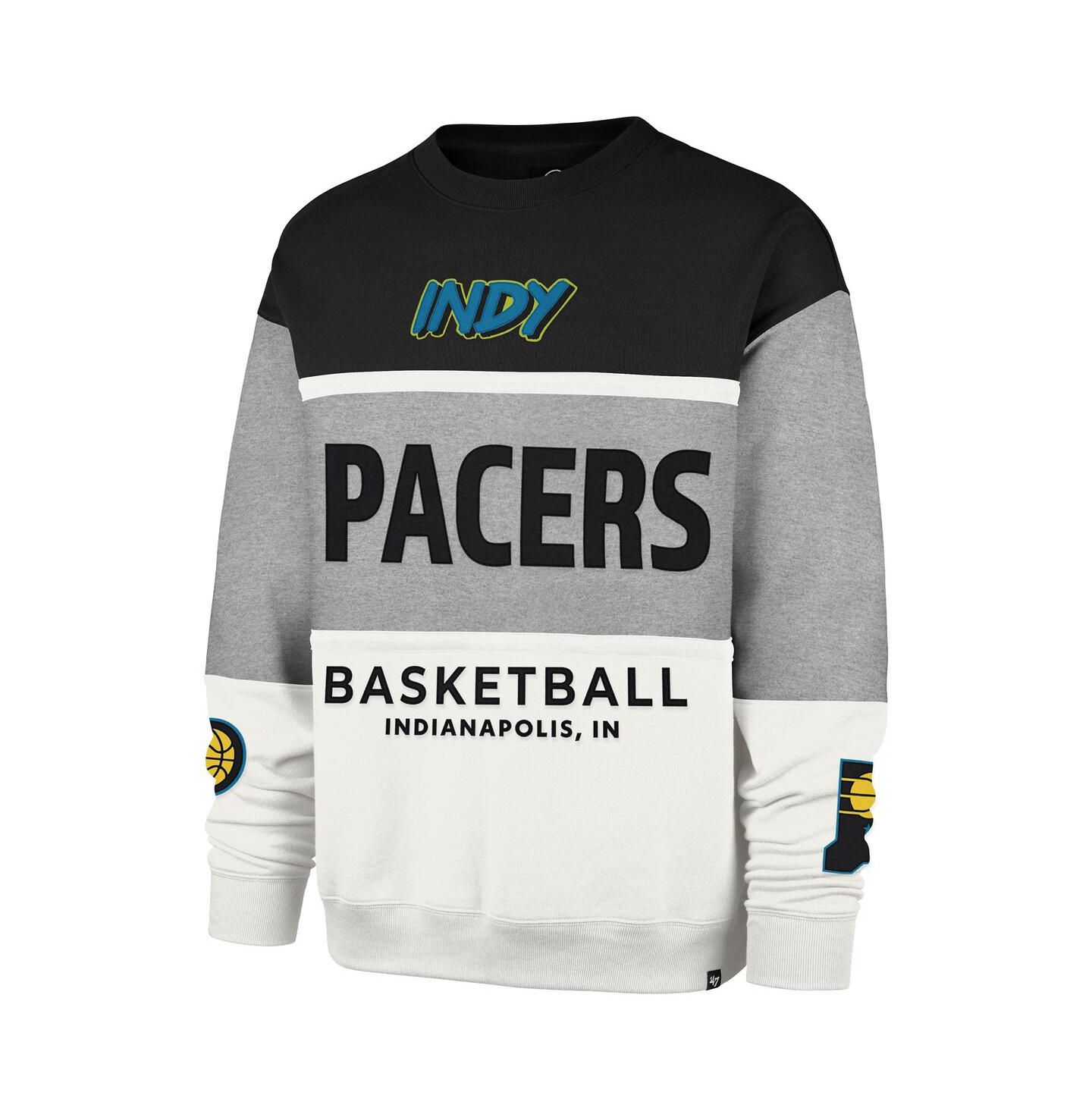 Толстовка '47 Brand Gray Indiana Pacers 2024/25 City Edition On Five Maximalist Pullover — фото 3