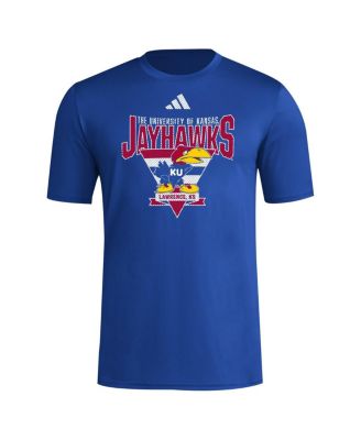 Men's Royal Kansas Jayhawks 2024 Locker Trilateral Pre-Game T-Shirt